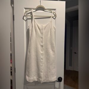 Rebecca Minkoff White Textured Midi Dress